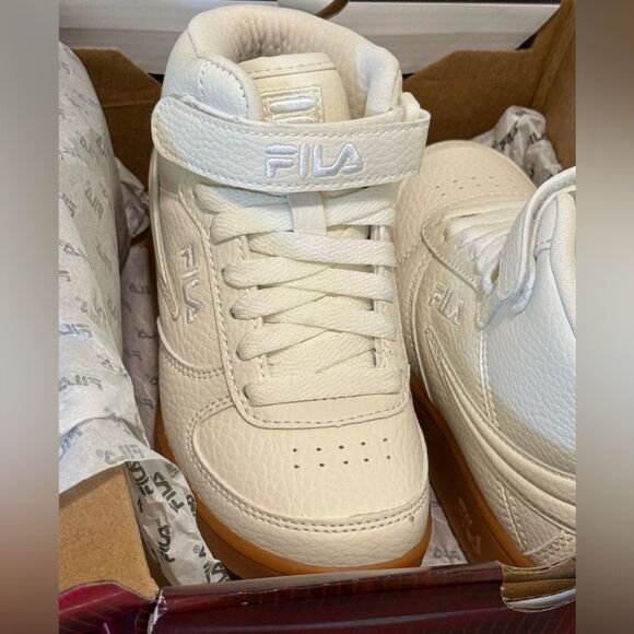 FILA Kids Cream High-Top Sneakers, NWT, Size 11 - Picture 5 of 5